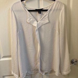 White House Black Market White Blouse